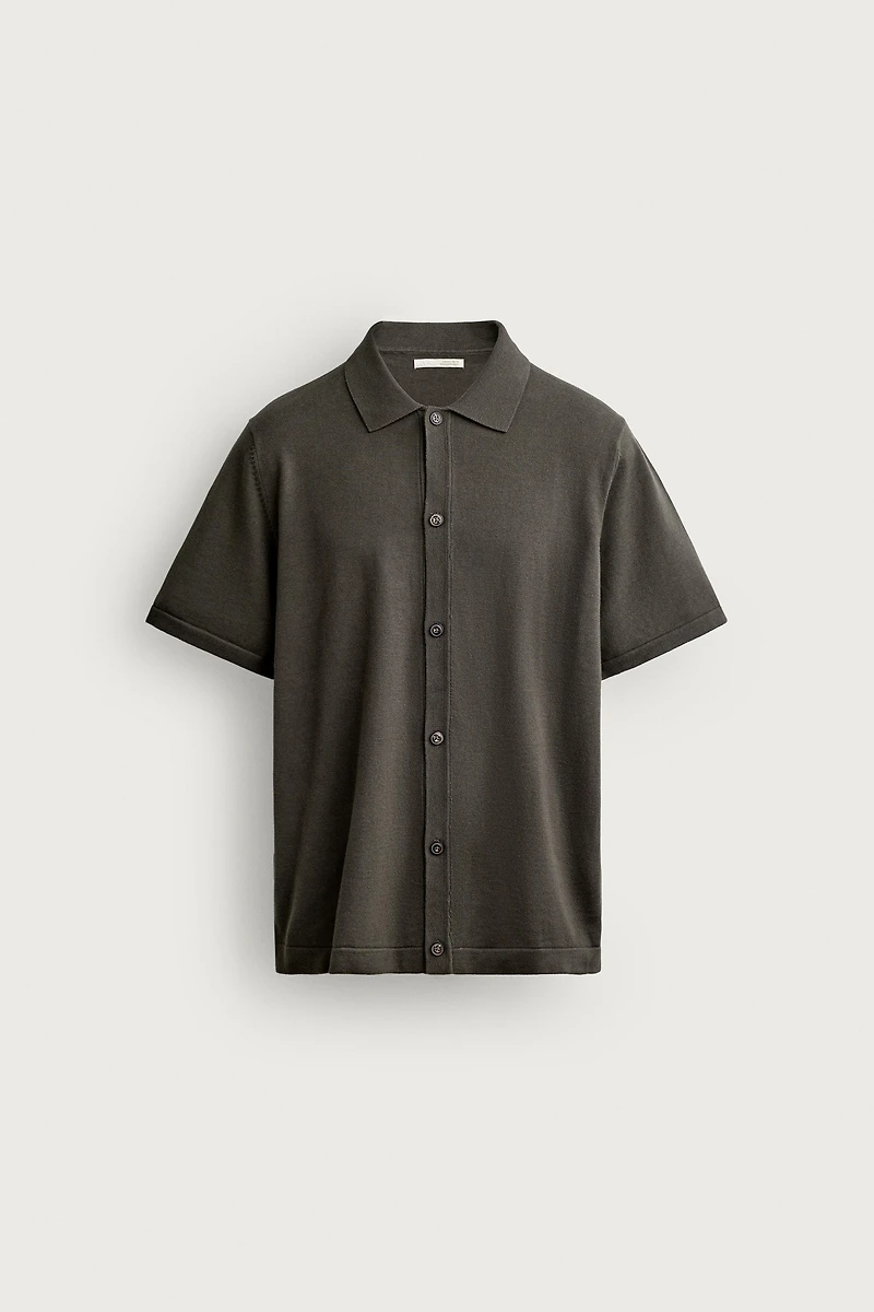 RELAXED FIT KNIT SHIRT
