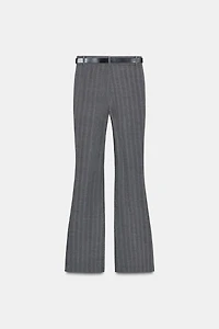 HERRINGBONE FLARE LEGGINGS WITH BELT