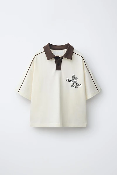 TENNIS PRINT POLO SHIRT