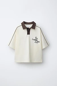 TENNIS PRINT POLO SHIRT
