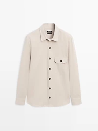 Cotton overshirt with pocket details