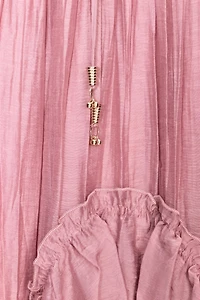 RUFFLED MIDI SKIRT
