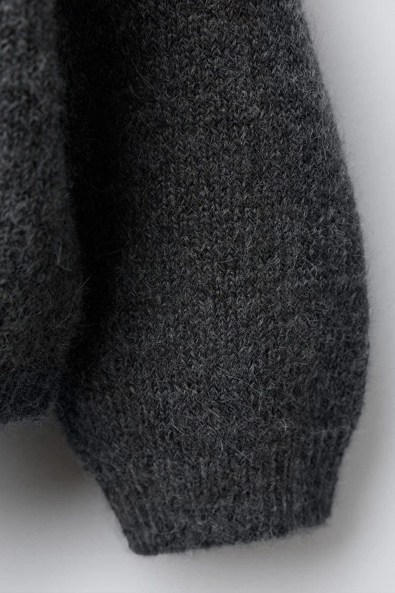 FLOCKED HEART KNIT JUMPER