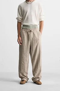 JACQUARD RELAXED FIT PANTS