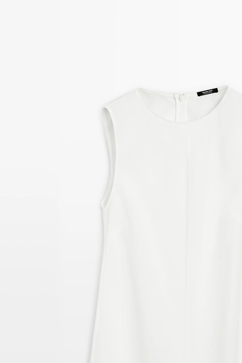 Flowing linen midi dress