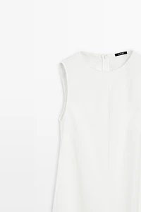 Flowing linen midi dress