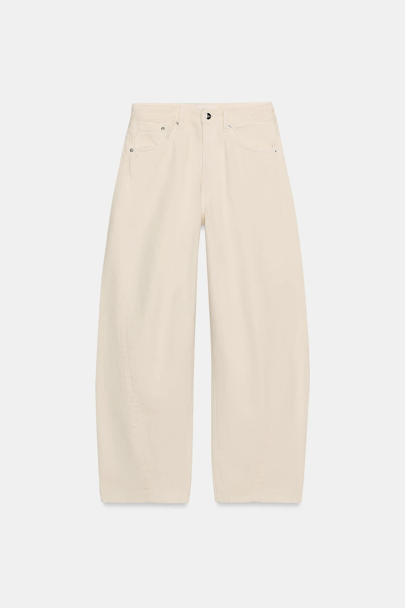 TRF MID-RISE BAGGY BALLOON JEANS