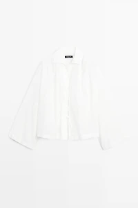 100% cotton shirt with fastening detail