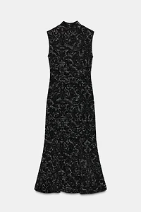 METALLIC THREAD JACQUARD DRESS
