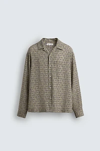GEOMETRIC PRINT RELAXED FIT SHIRT