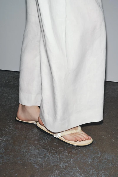 BEADED STRAP SANDALS