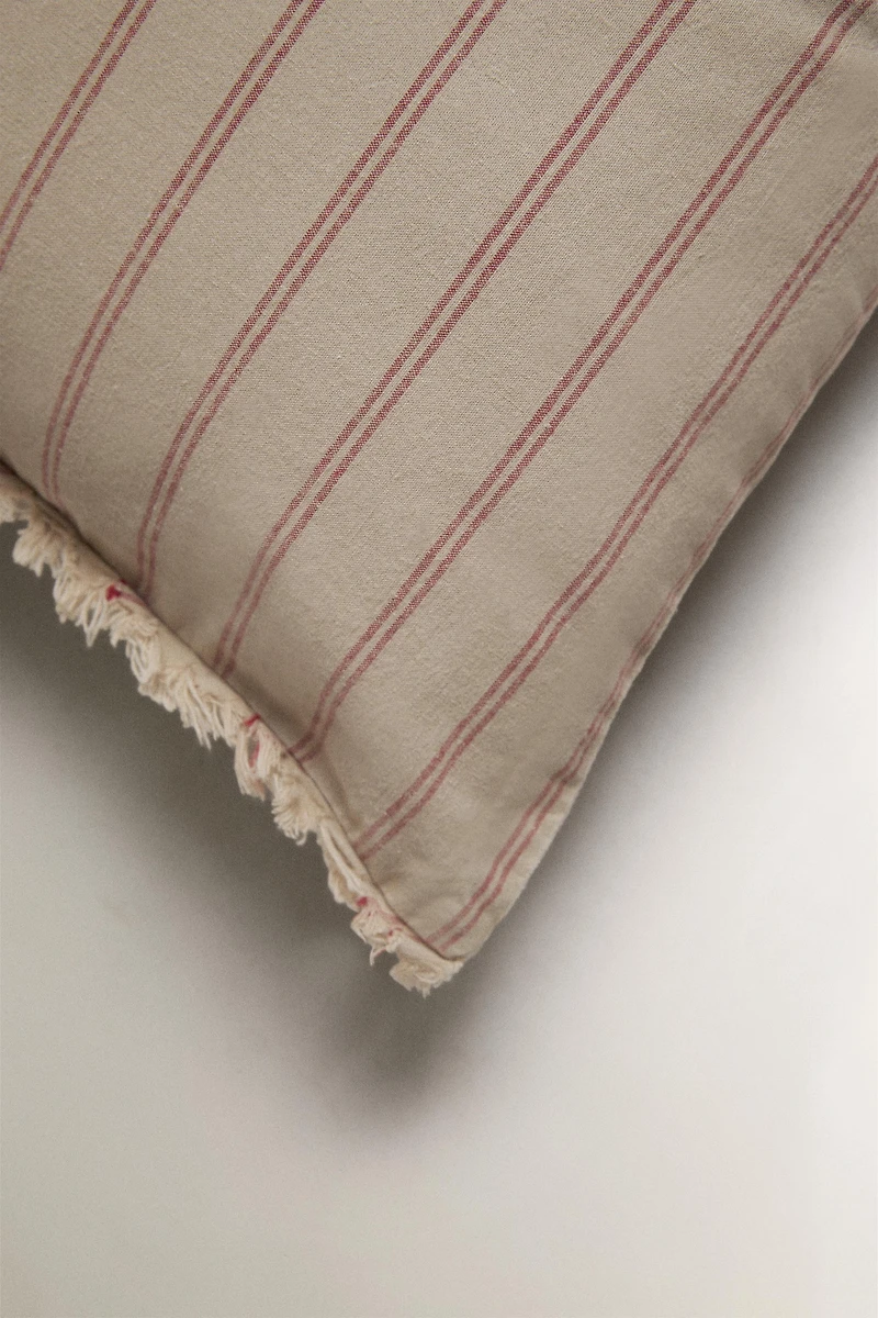 STRIPED THROW PILLOW COVER