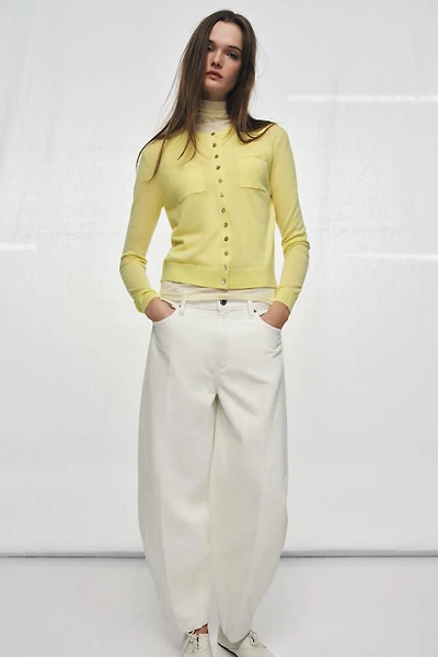 WOOL CARDIGAN WITH POCKETS
