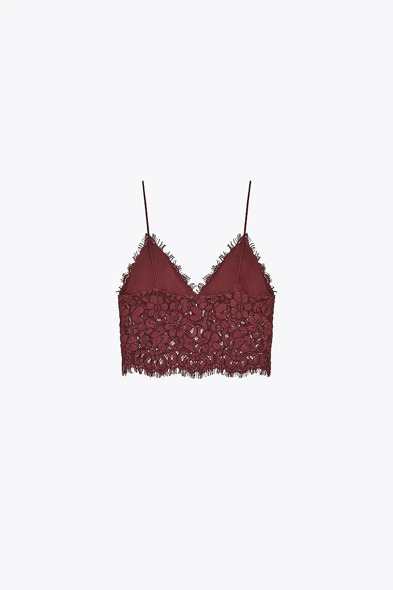 EMBROIDERED CROPPED TOP