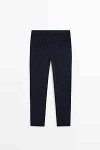 Pantalon slim microtexturé