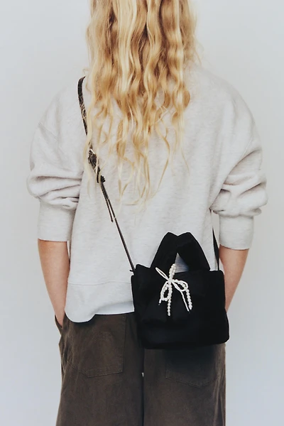 NYLON BOW CROSSBODY BAG