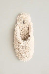 FAUX SHEARLING MULE SLIPPERS