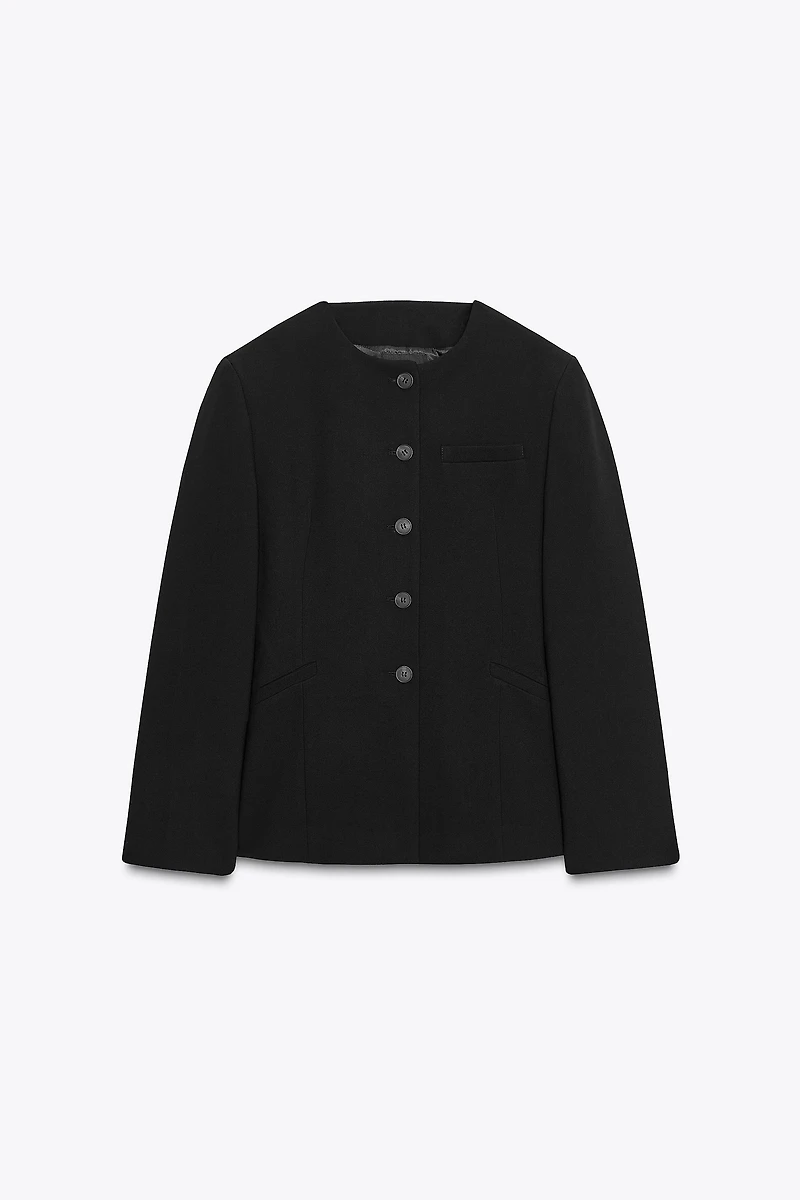 TAILORED BLAZER WITH SHOULDER PADS