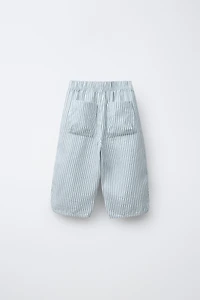 STRIPED 100% LINEN PANTS