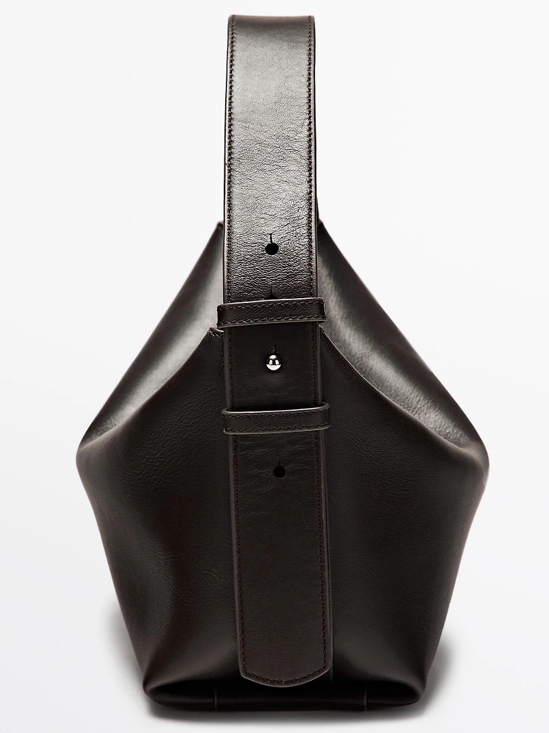 Small nappa leather shoulder bag