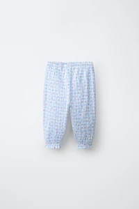 FLORAL AND PLAID BLOOMER PANTS