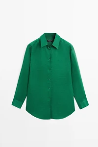 100% ramie flowing long shirt