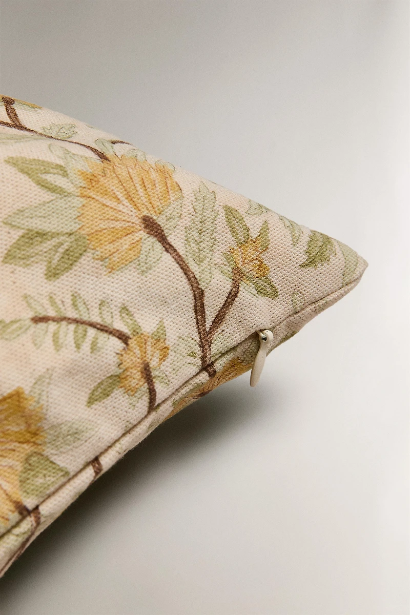 HOUSSE DE COUSSIN FLEURS