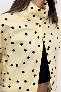 POLKA DOT RUCHED JACKET