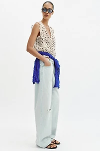 POLKA DOT PRINT BLOUSE
