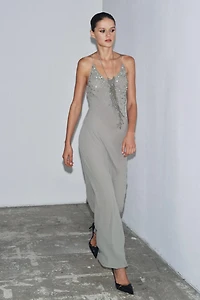 GEORGETTE DRESS WITH JEWEL STRAPS