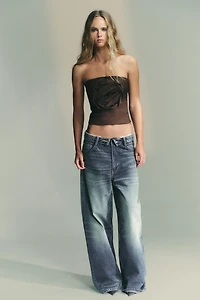 FLORAL BANDEAU TOP
