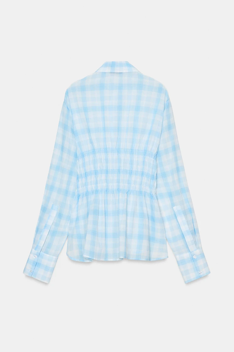 PLAID ELASTIC SHIRT