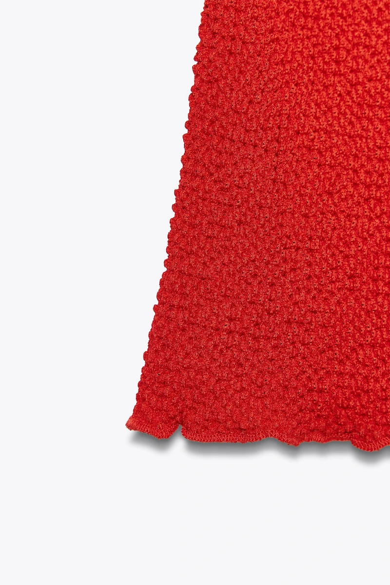 TEXTURED LONG SKIRT