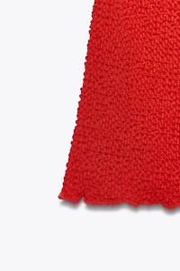 TEXTURED LONG SKIRT