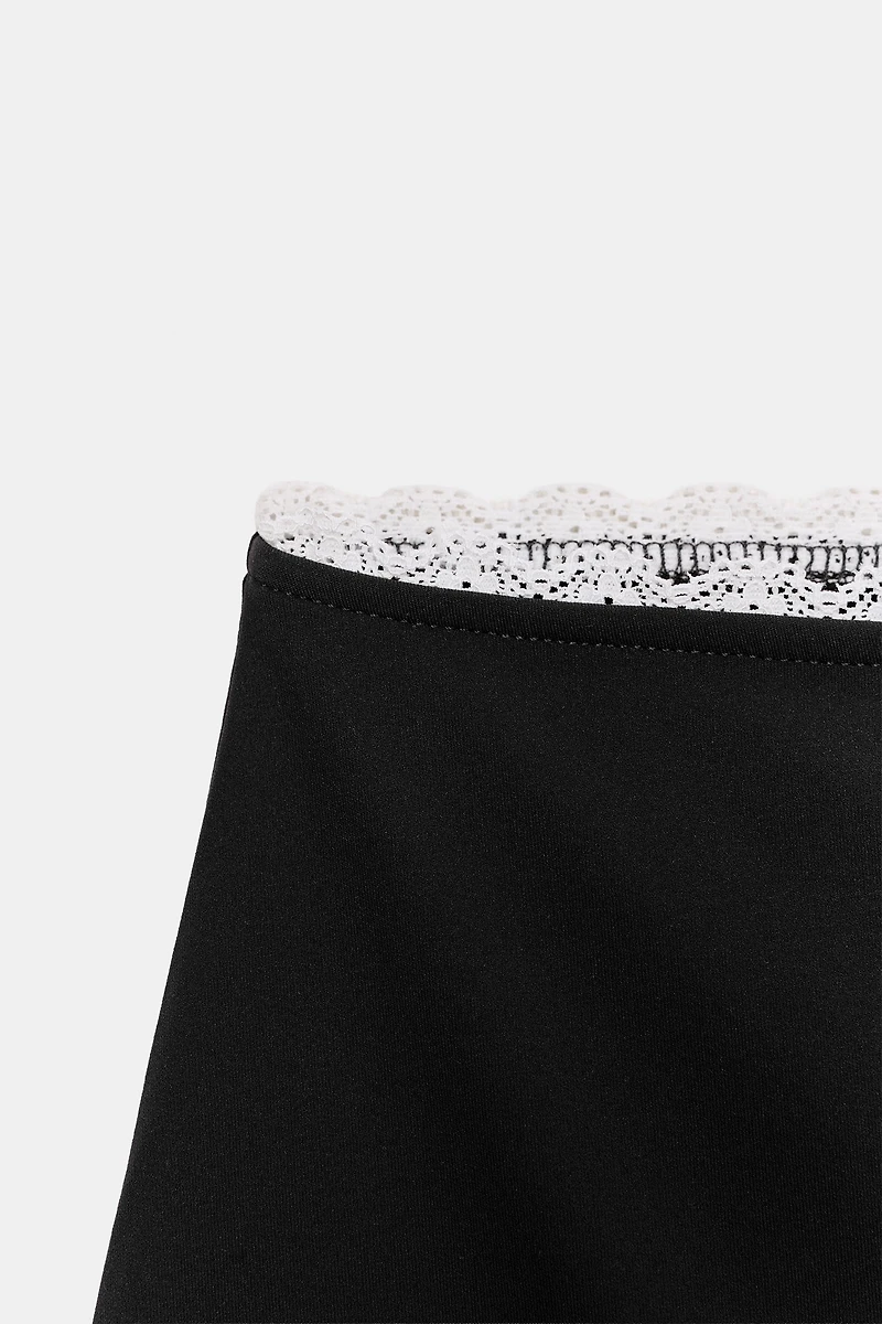COMBINATION LACE MINI SKIRT