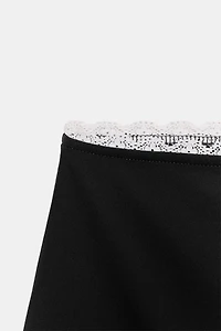 COMBINATION LACE MINI SKIRT