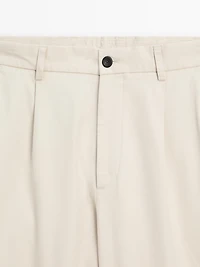 100% cotton relaxed fit trousers
