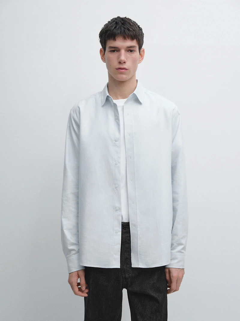 Regular fit pinstriped shirt