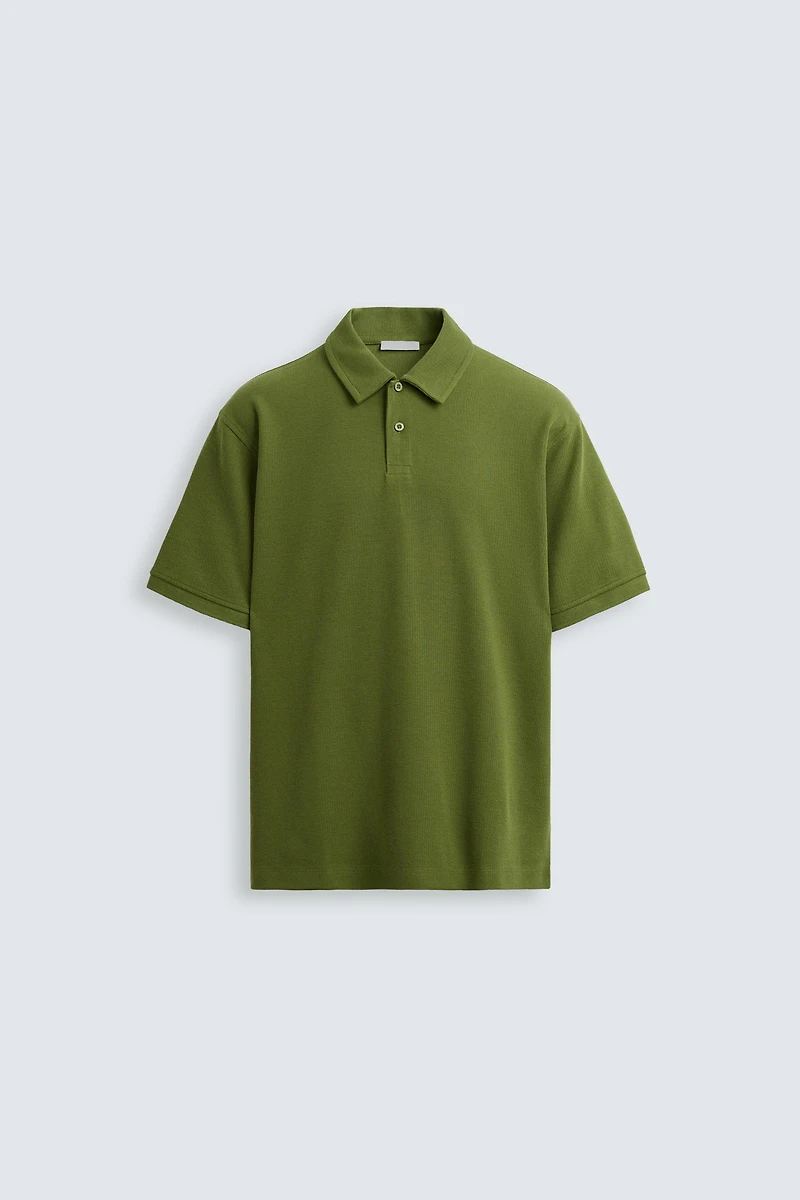 BASIC TEXTURED POLO SHIRT