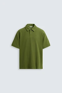 BASIC TEXTURED POLO SHIRT