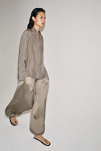 ZW COLLECTION SATIN BALLOON PANTS
