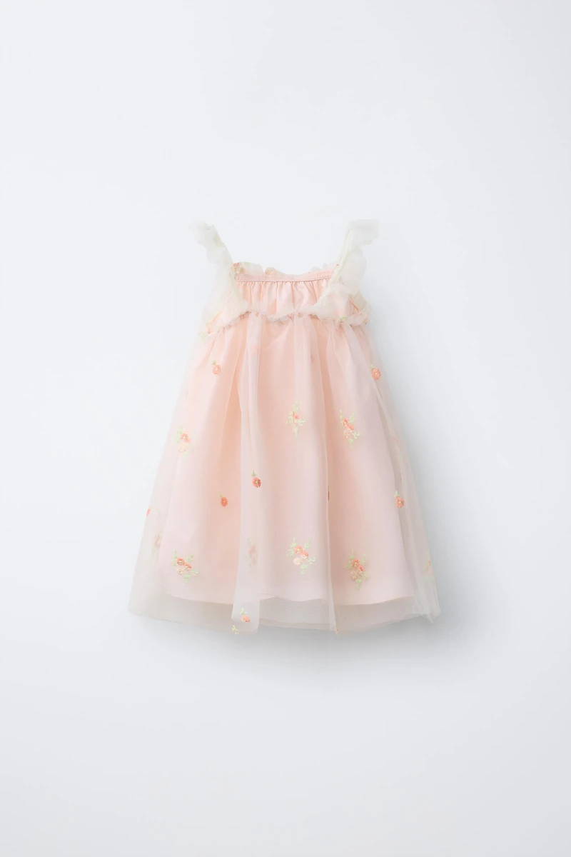 FLORAL TULLE DRESS