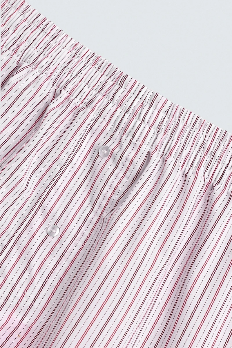 EMBROIDERED TEXT POPLIN BOXERS
