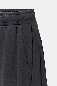 COTTON PLEATED PANTS