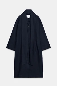 OVERSIZED LINEN BLEND COAT ZW COLLECTION