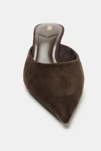 SUEDE MULES