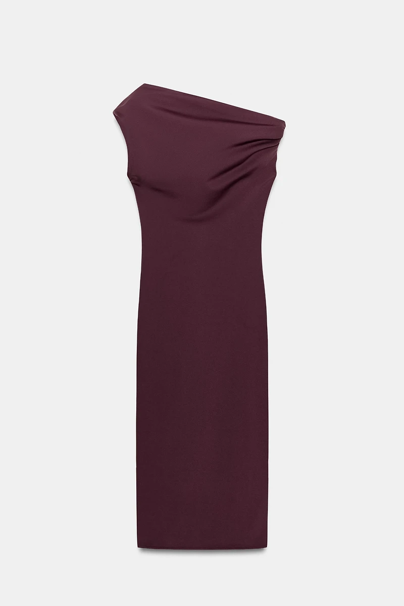 ROBE MI-LONGUE ASYMÉTRIQUE