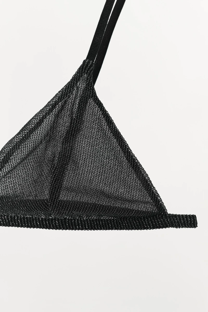 METALLIC THREAD TRIANGLE BRALETTE
