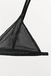METALLIC THREAD TRIANGLE BRALETTE
