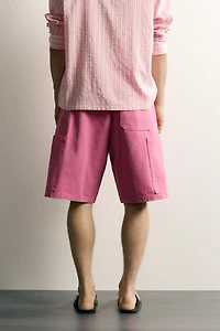 RELAXED FIT WASHED CARGO SHORTS